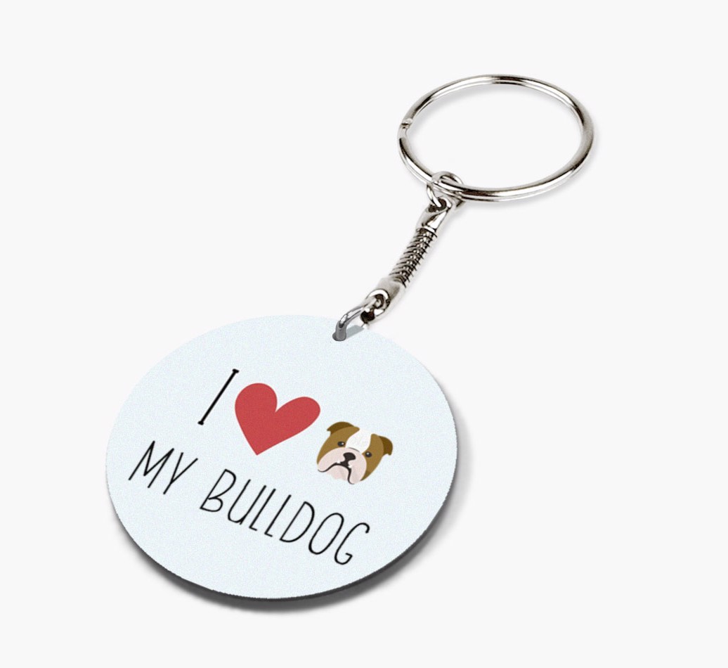 I Love My: Personalized Double-sided {breedFullName} keychain