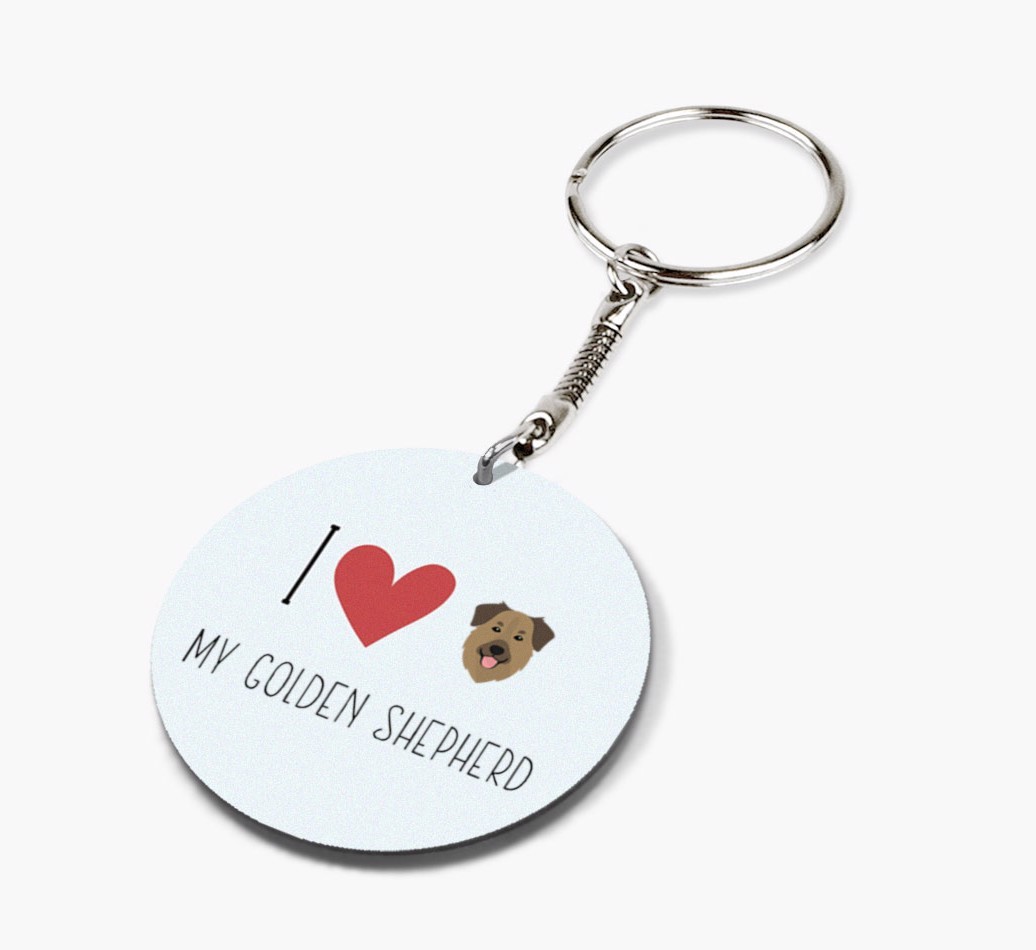 I Love My: Personalized Double-sided {breedFullName} keychain