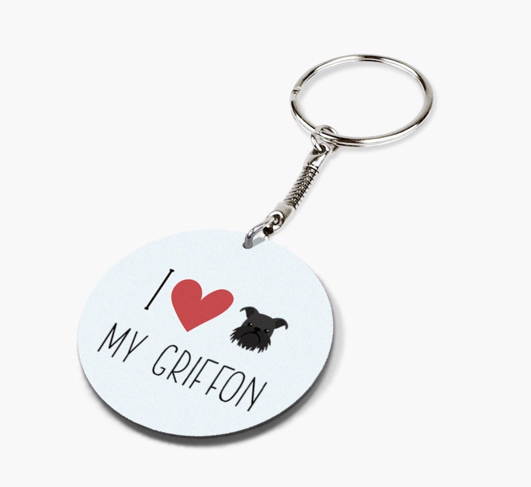 I Love My: Personalized Double-sided {breedFullName} keychain