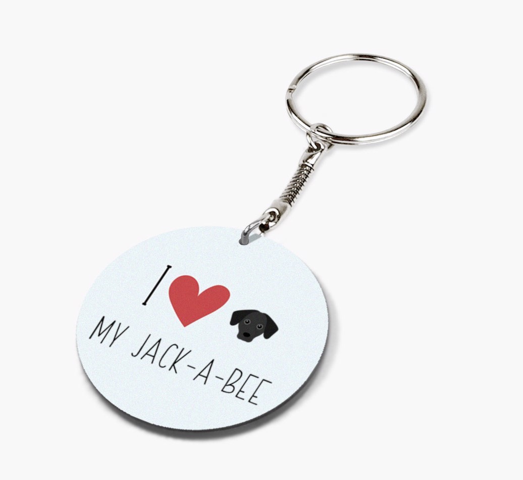 I Love My: Personalized Double-sided {breedFullName} keychain