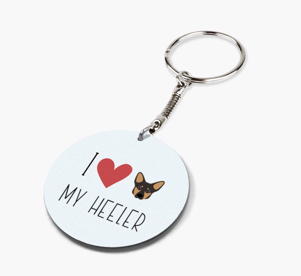 I Love My: Personalized Double-sided {breedFullName} keychain