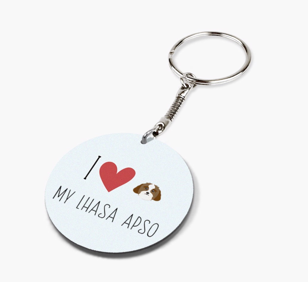 I Love My: Personalized Double-sided {breedFullName} keychain