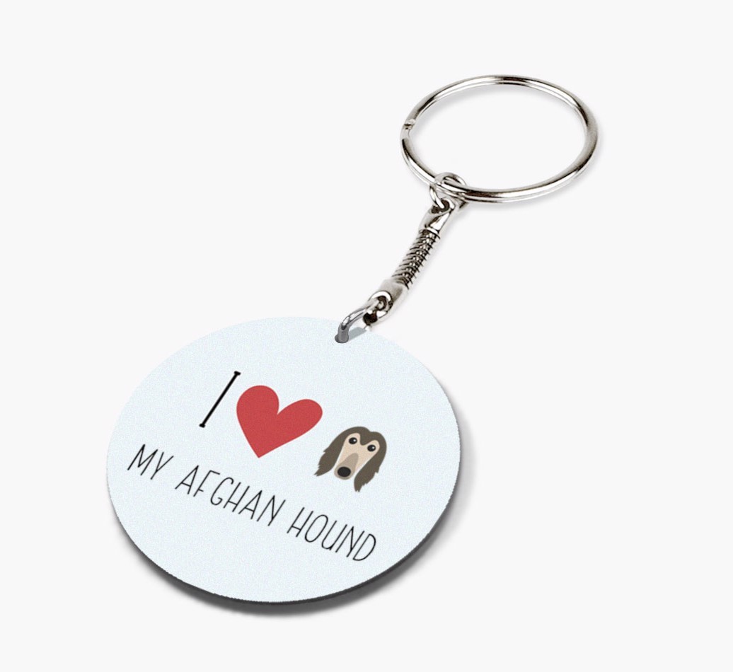 Personalized Afghan Hound Keychains