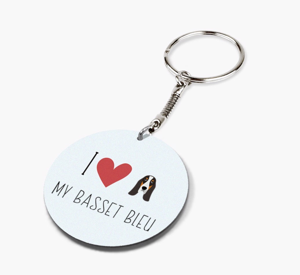 Personalized Basset Bleu De Gascogne Keychains