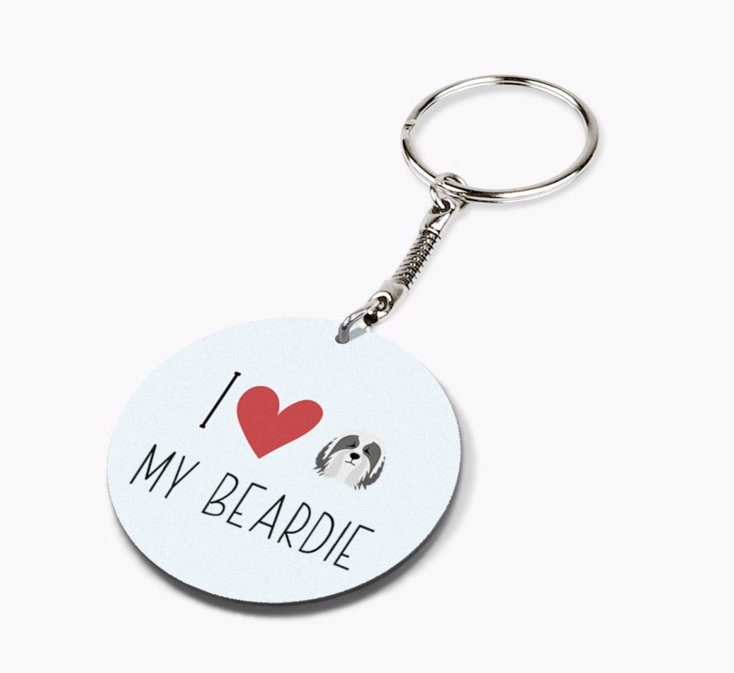 Personalized Bearded Collie Keychains