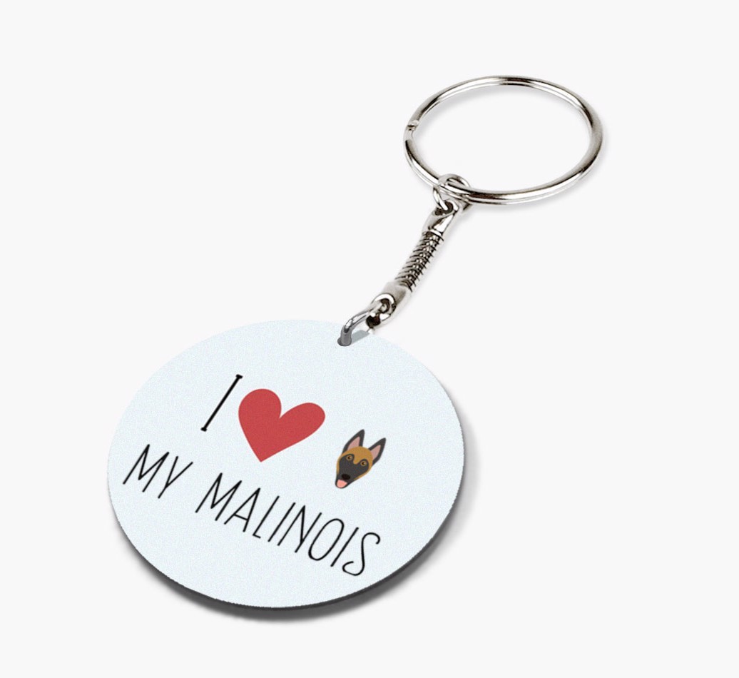Personalized Belgian Malinois Keychains
