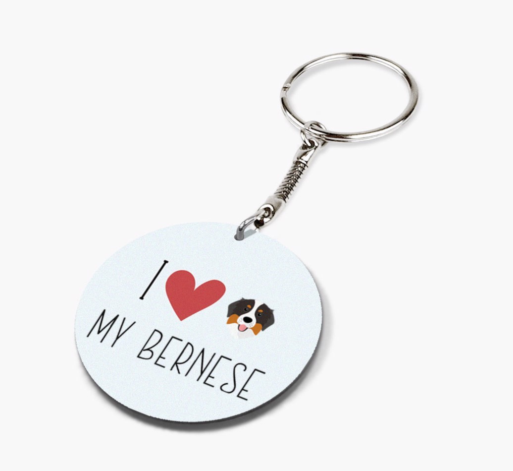 Personalized Bernese Mountain Dog Keychains