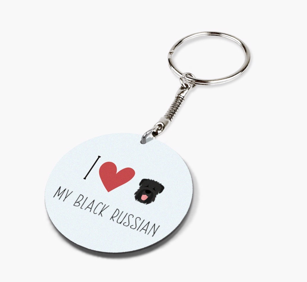 Personalized Black Russian Terrier Keychains