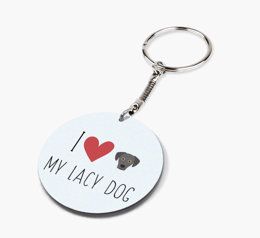 Personalized Blue Lacy Keychains