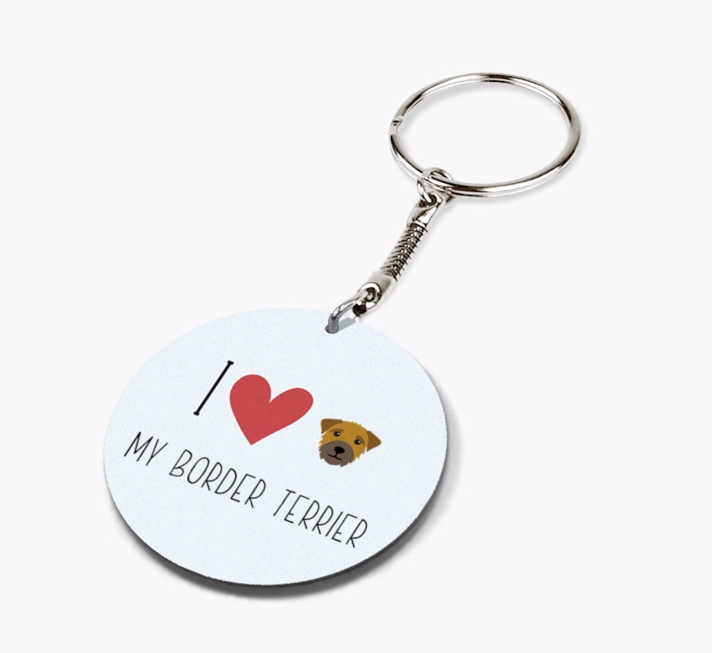 Personalized Border Terrier Keychains