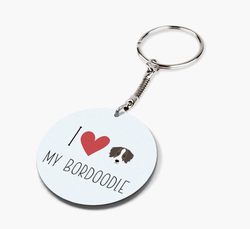 Personalized Bordoodle Keychains