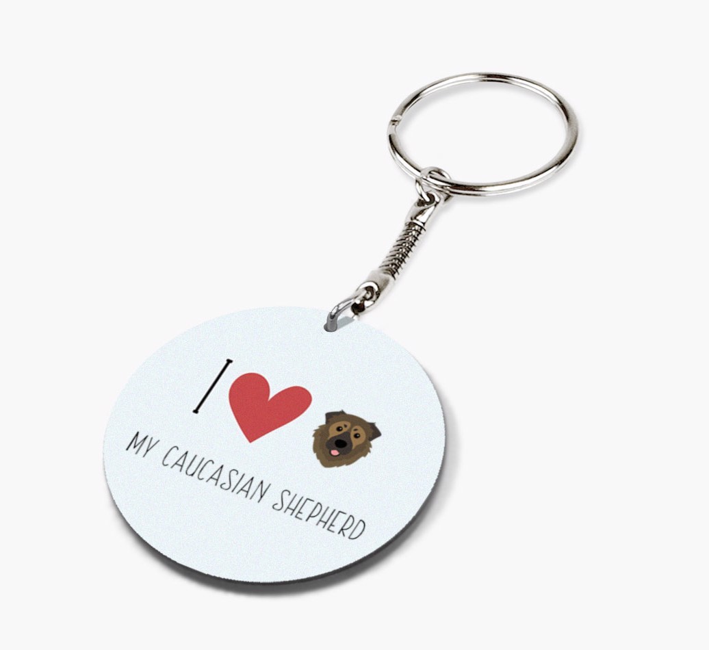 Personalized Caucasian Shepherd Dog Keychains