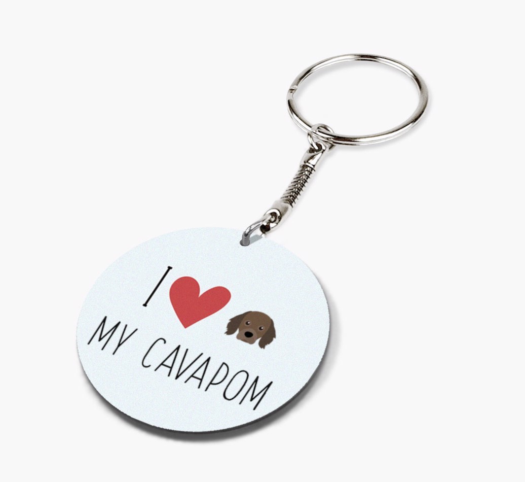 Personalized Cavapom Keychains