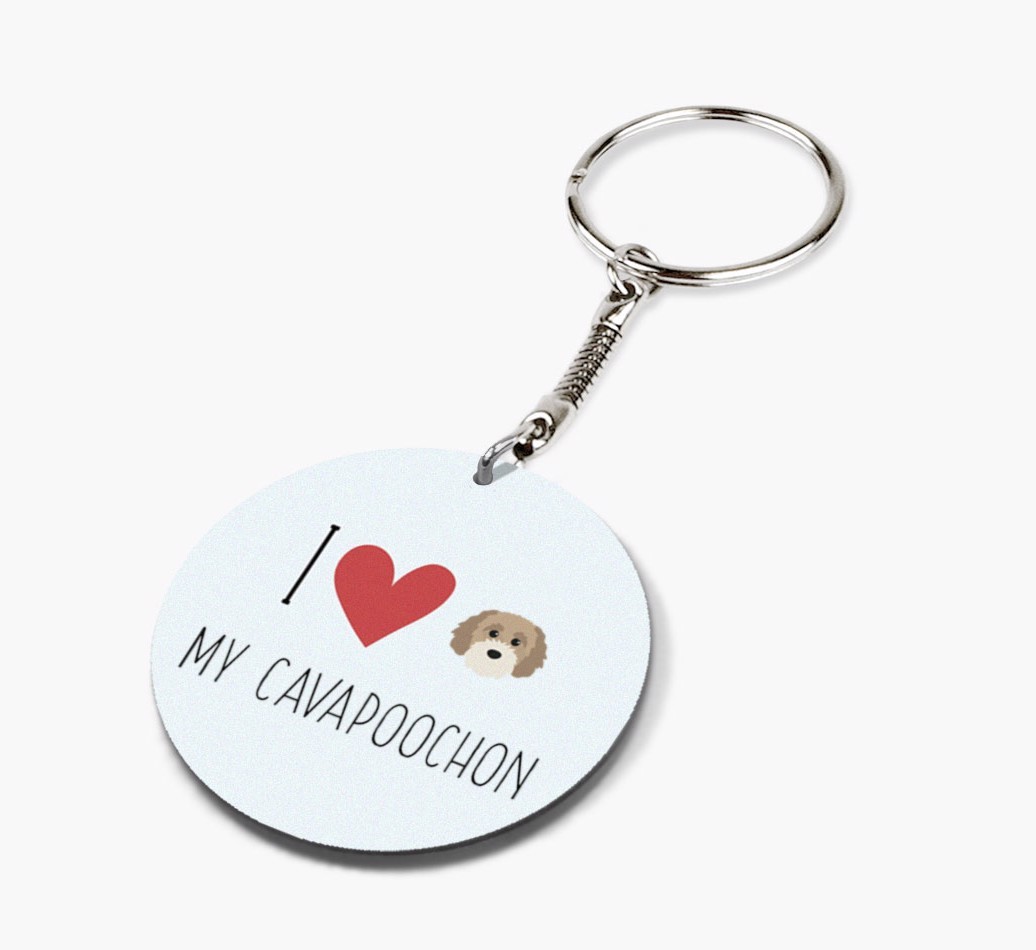 Personalized Cavapoochon Keychains