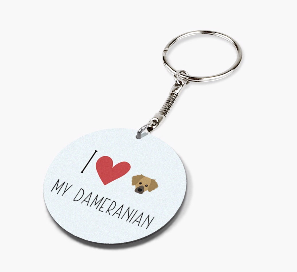 Personalized Dameranian Keychains