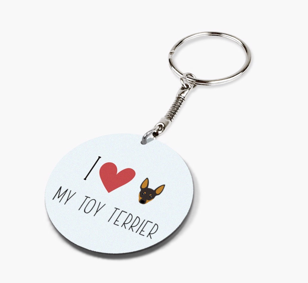 Personalized English Toy Terrier Keychains