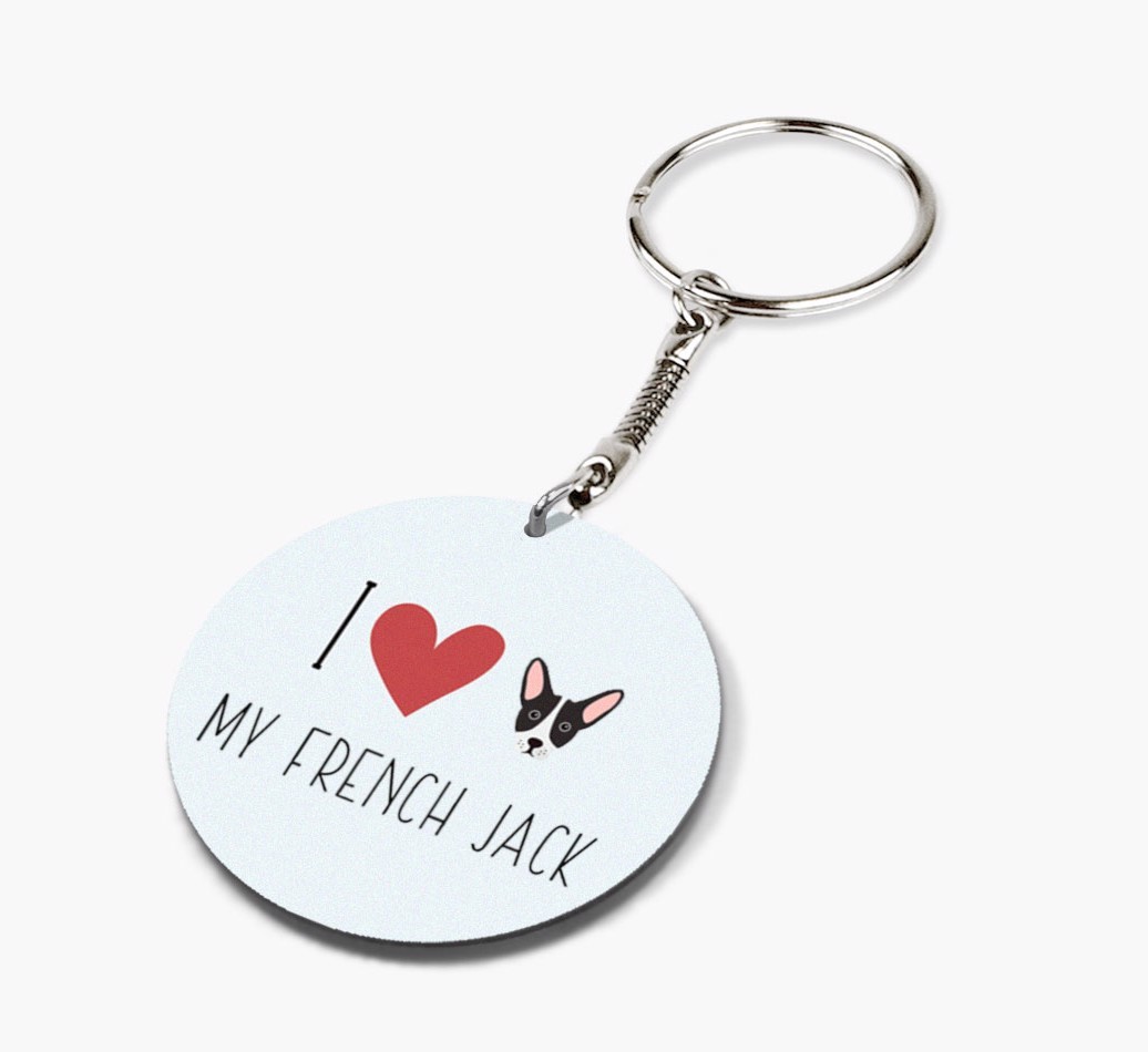 Personalized French Bull Jack Keychains