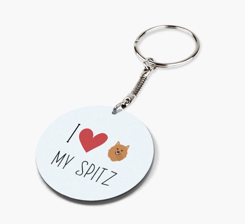 Personalized German Spitz Keychains