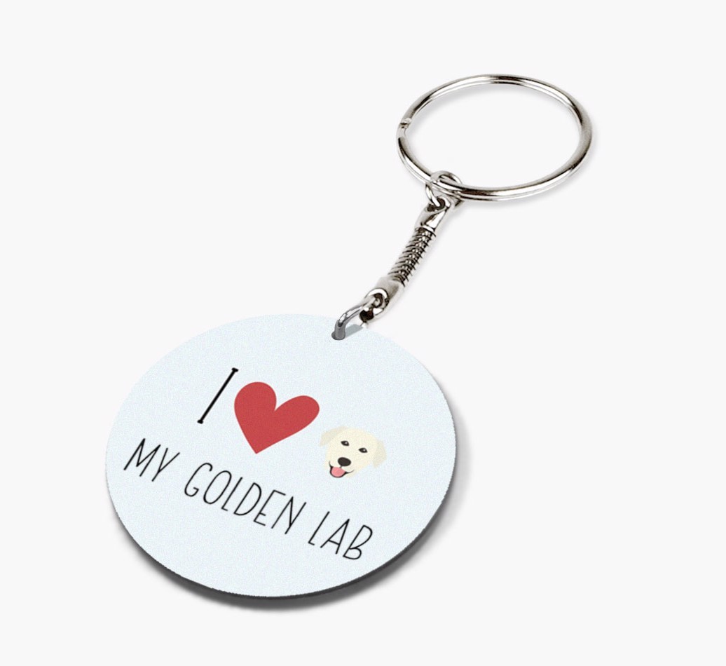 Personalized Golden Labrador Keychains