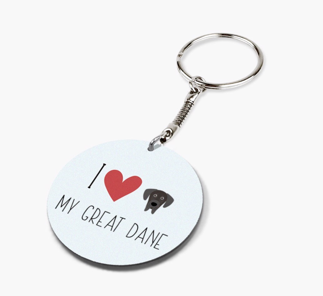 Personalized Great Dane Keychains