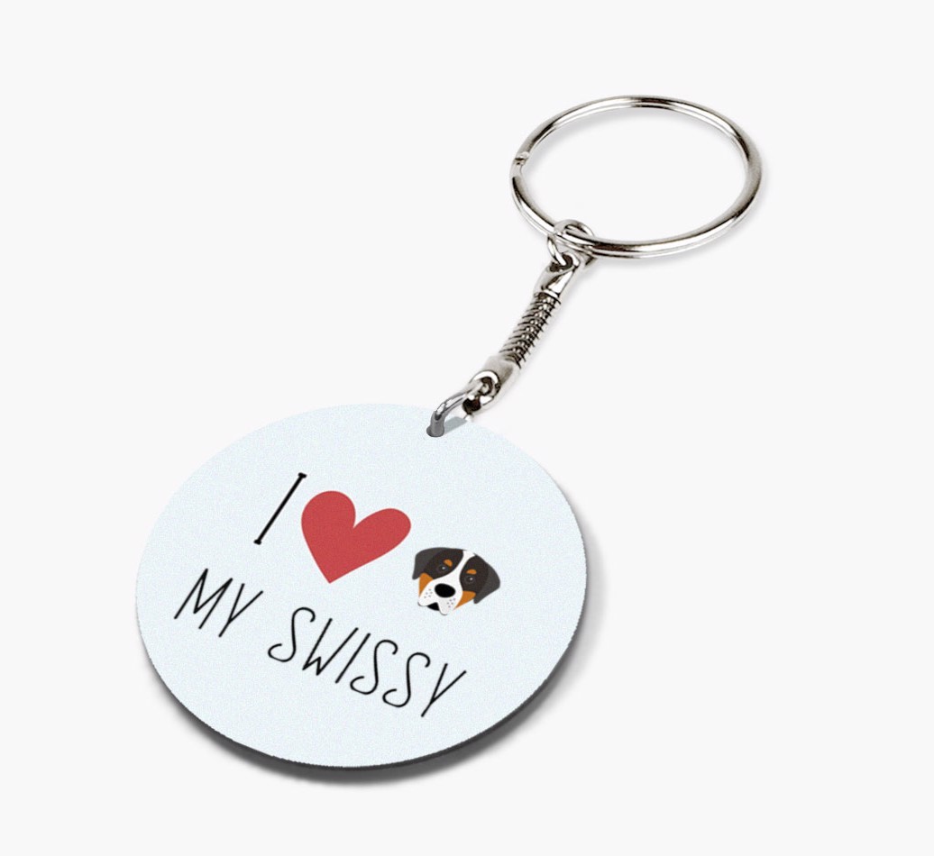 Personalized Greater Swiss Mountain Dog Keychains