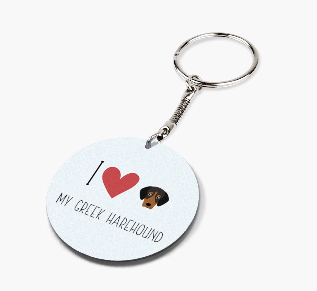 Personalized Greek Harehound Keychains