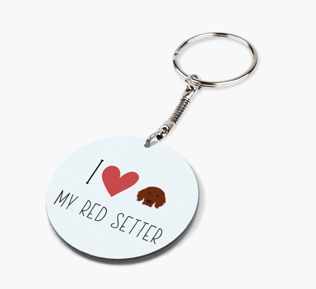 Personalized Irish Setter Keychains