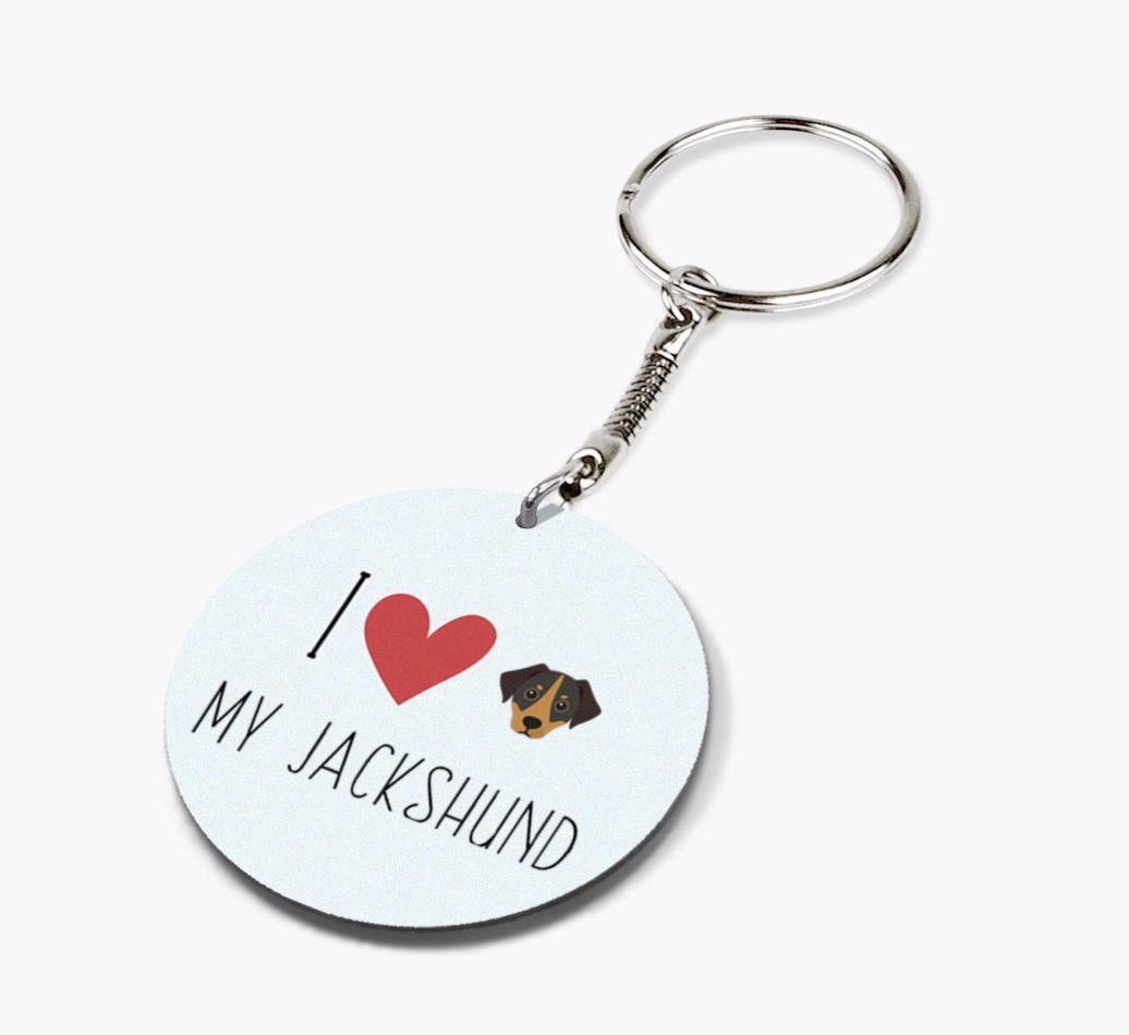 Personalized Jackshund Keychains
