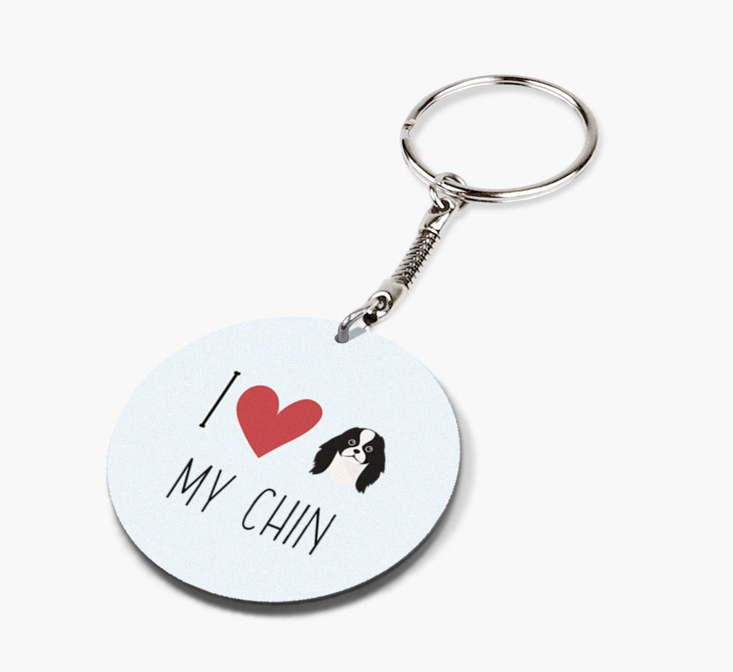 Personalized Japanese Chin Keychains