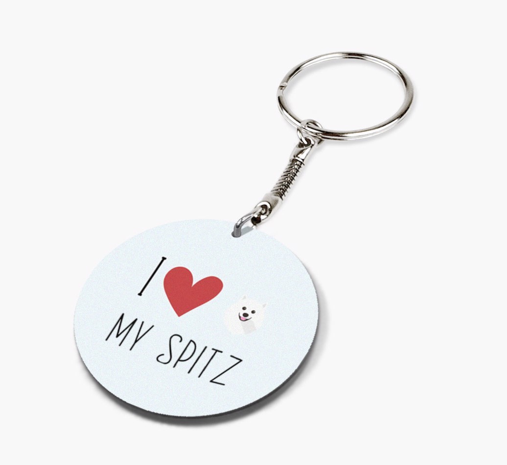 Personalized Japanese Spitz Keychains