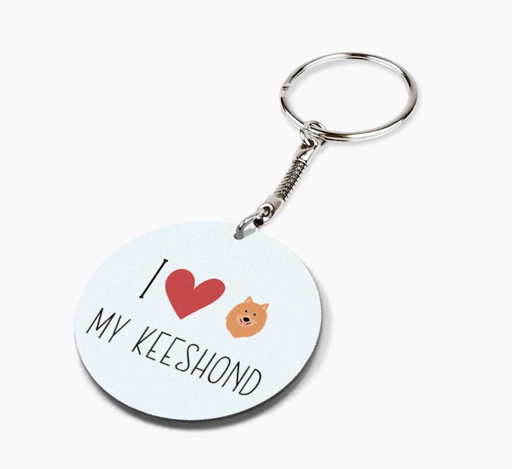 Personalized Keeshond Keychains