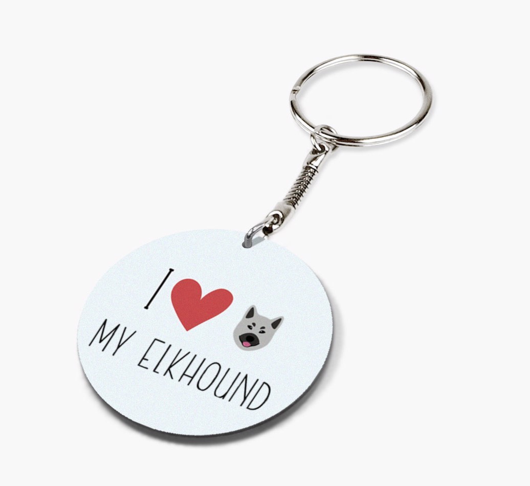 Personalized Norwegian Elkhound Keychains