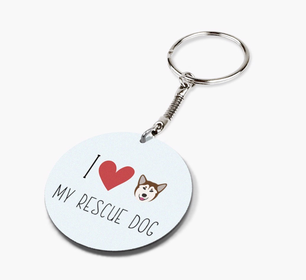 Personalized Rescue Dog Keychains