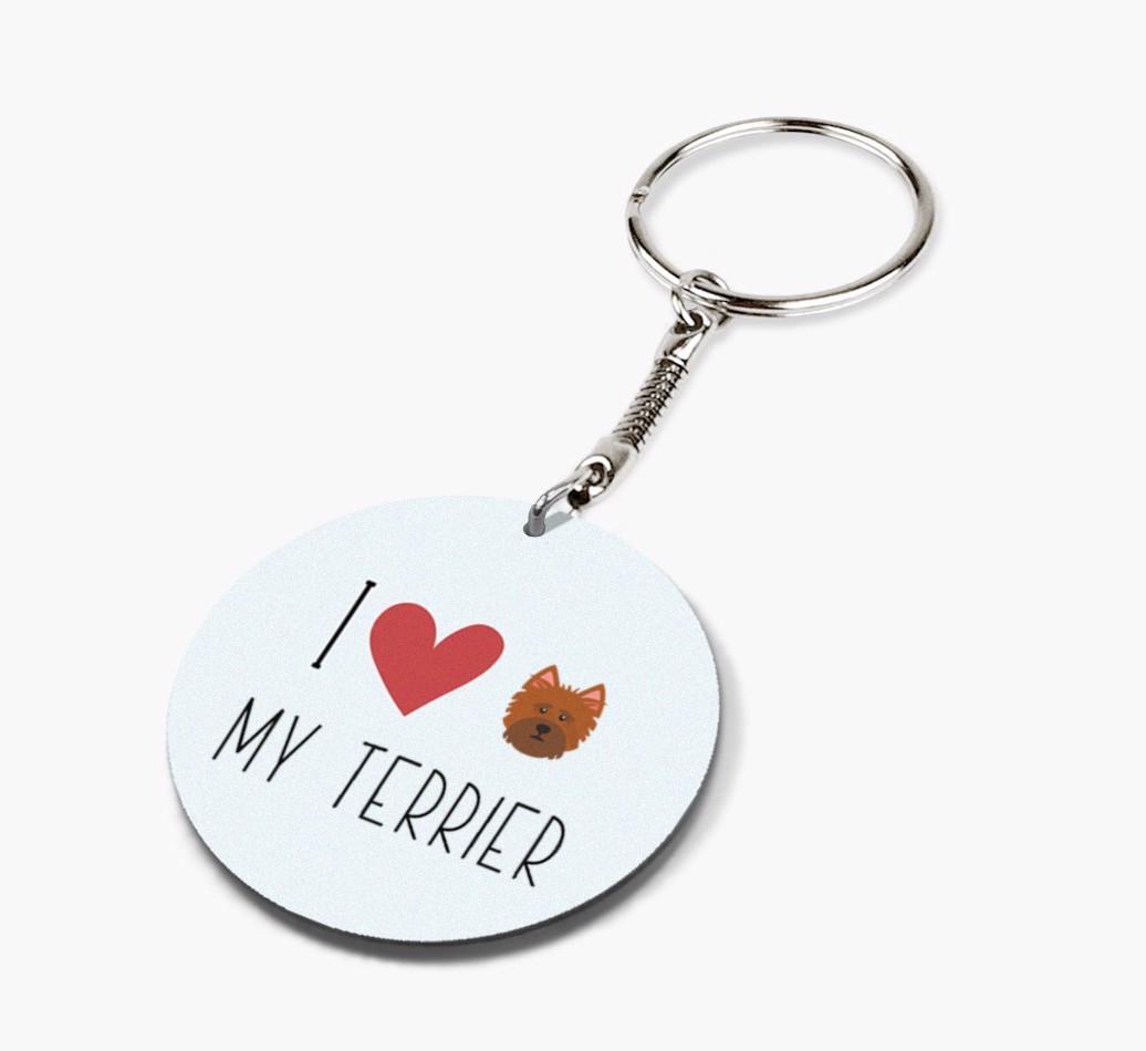 I Love My: Personalized Double-sided {breedFullName} keychain