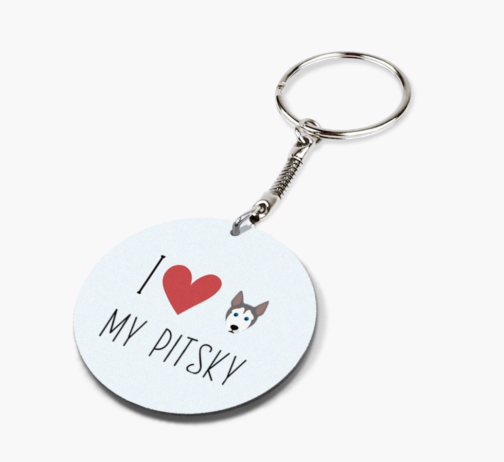 I Love My: Personalized Double-sided {breedFullName} keychain