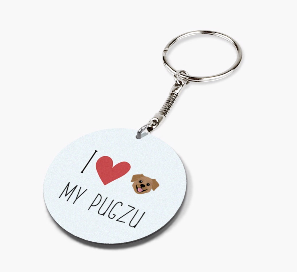 I Love My: Personalized Double-sided {breedFullName} keychain
