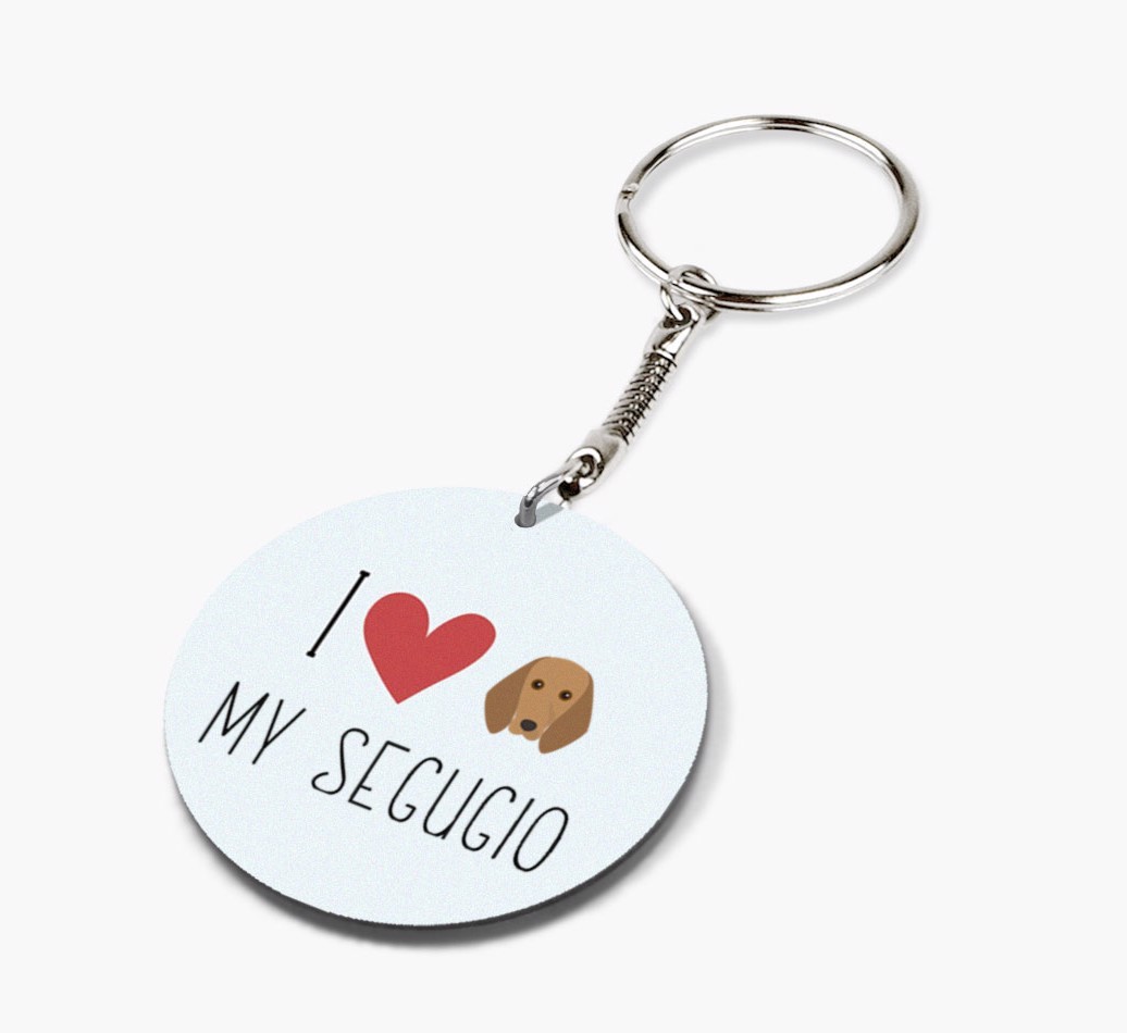 I Love My: Personalized Double-sided {breedFullName} keychain