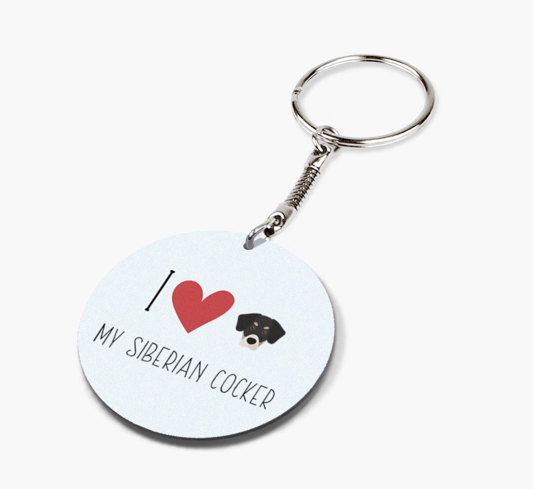 I Love My: Personalized Double-sided {breedFullName} keychain