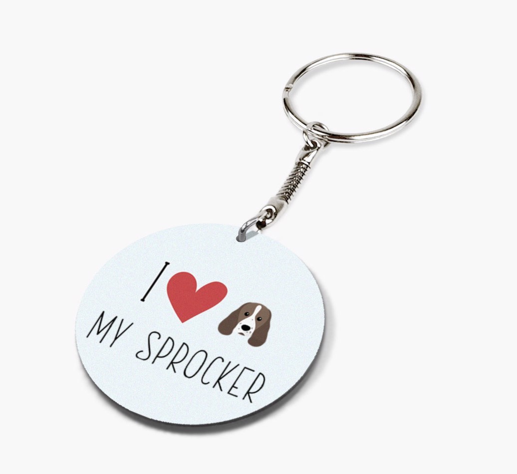I Love My: Personalized Double-sided {breedFullName} keychain