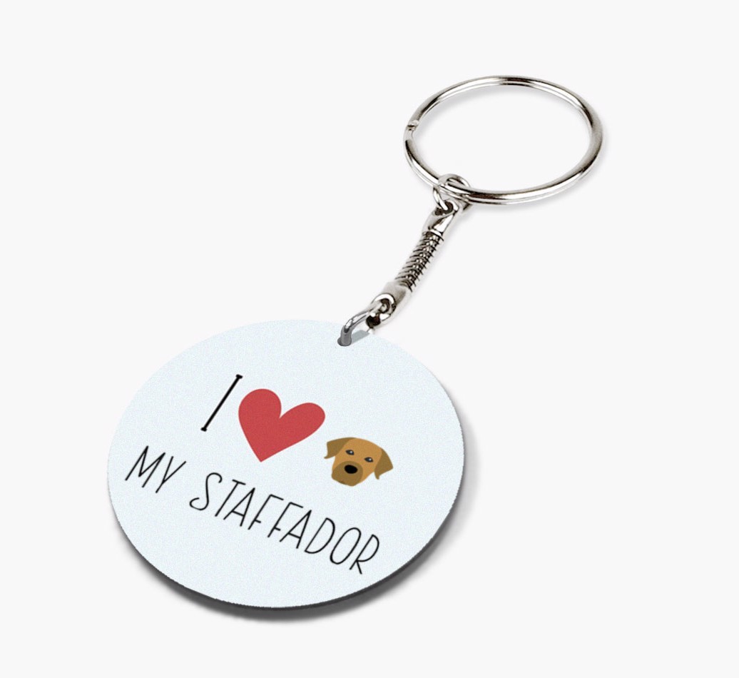 I Love My: Personalized Double-sided {breedFullName} keychain
