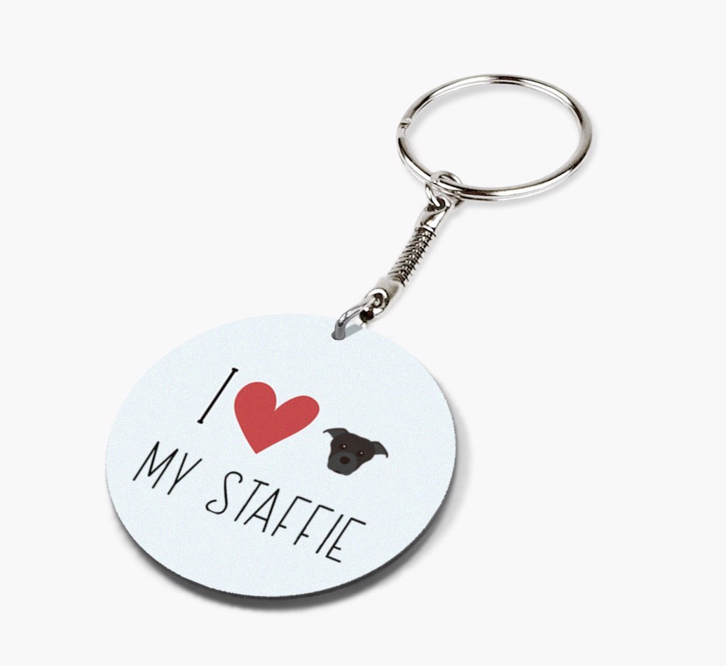 I Love My: Personalized Double-sided {breedFullName} keychain