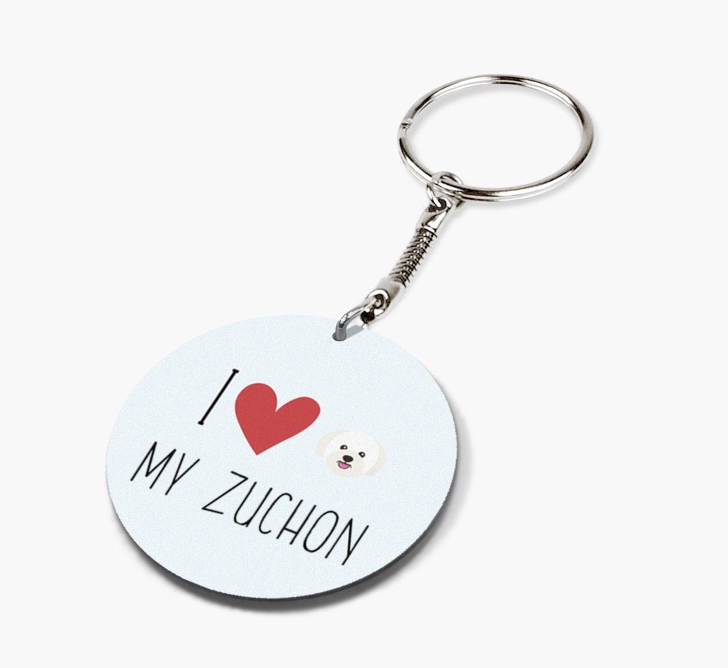 I Love My: Personalized Double-sided {breedFullName} keychain