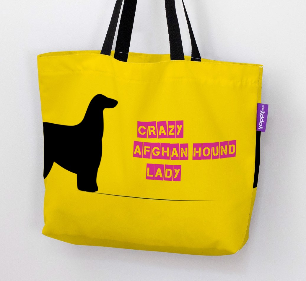 Crazy {breedShortName} Lady: Personalised Canvas Bag
