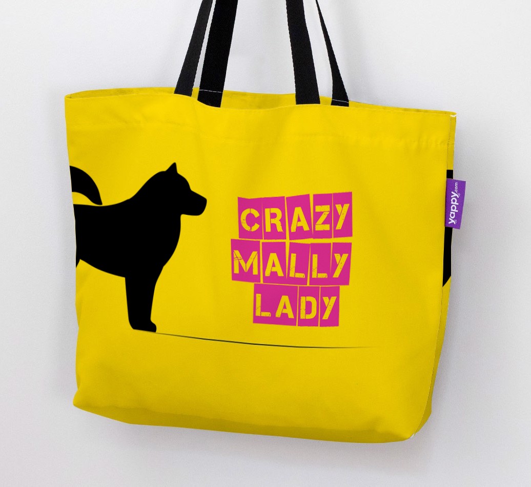 Crazy {breedShortName} Lady: Personalised Canvas Bag