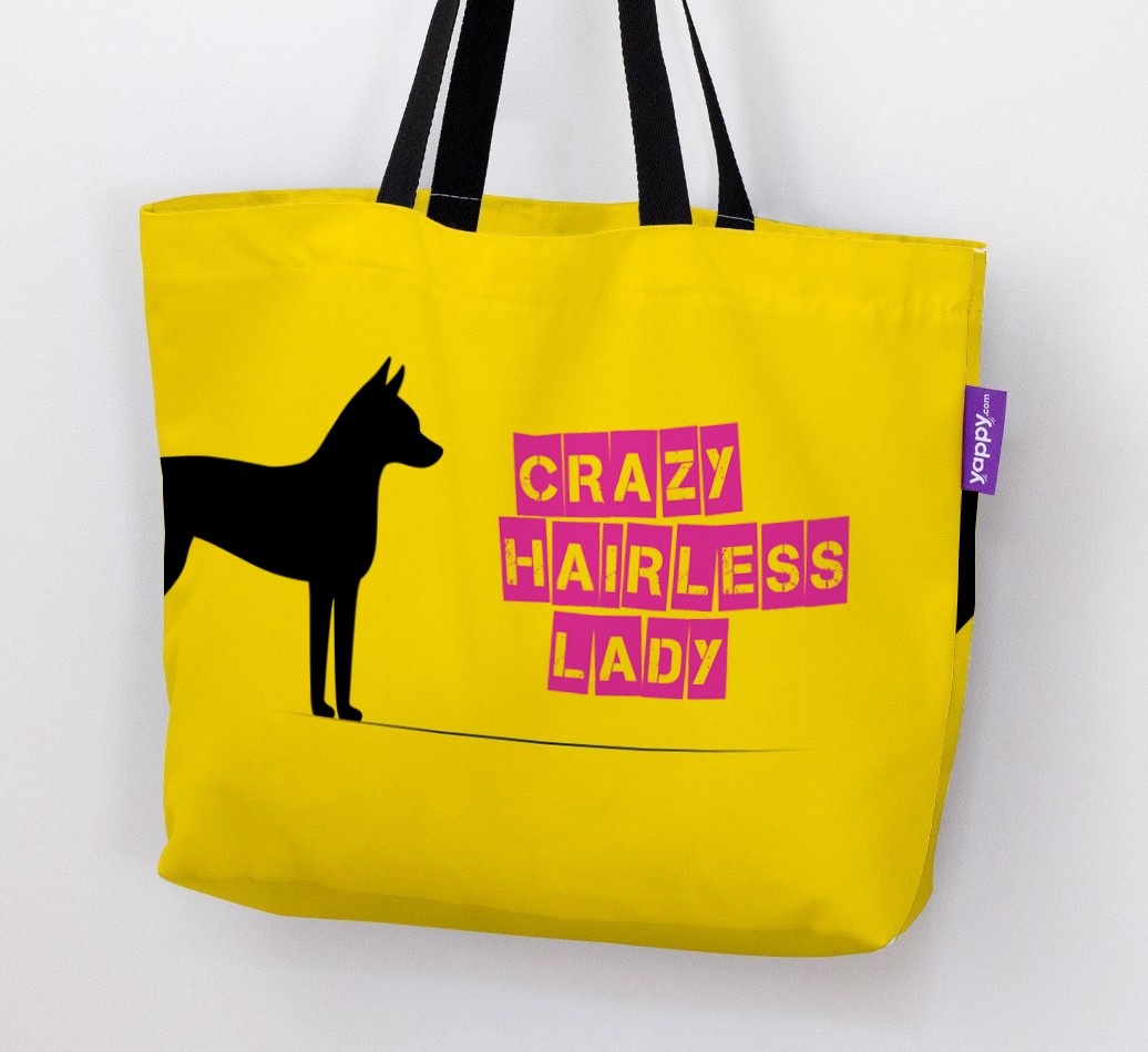Crazy {breedShortName} Lady: Personalised Canvas Bag