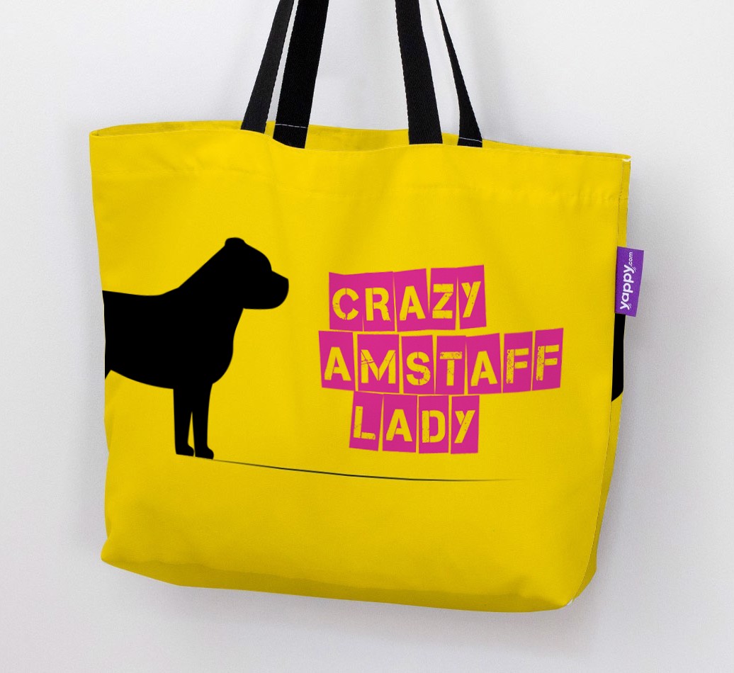 Crazy {breedShortName} Lady: Personalised Canvas Bag