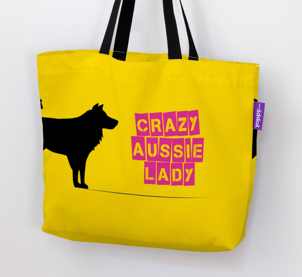 Crazy {breedShortName} Lady: Personalized Canvas Bag