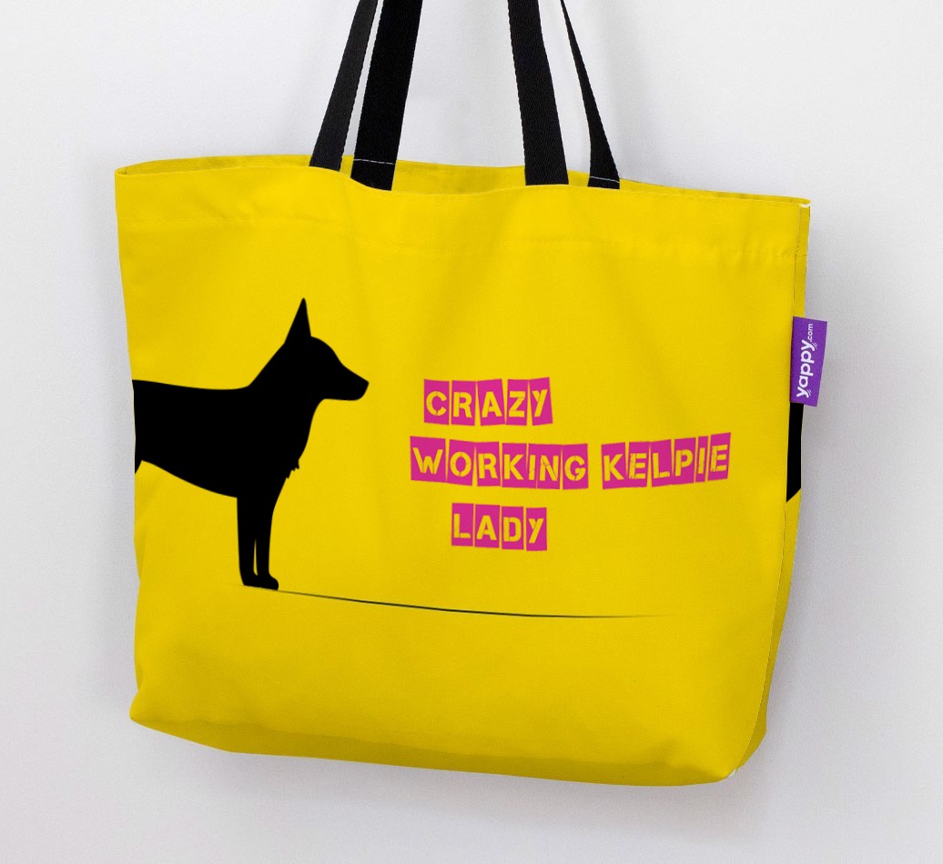 Crazy {breedShortName} Lady: Personalised Canvas Bag