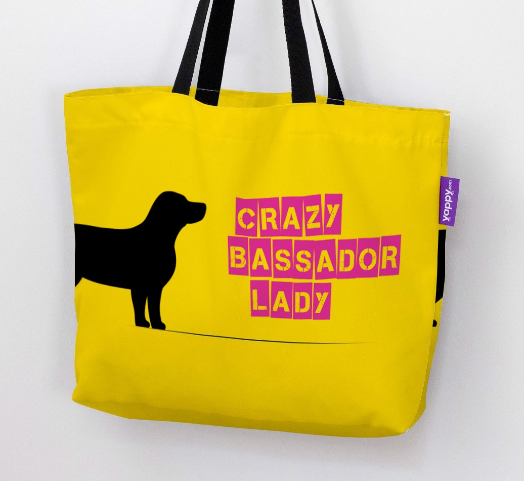 Crazy {breedShortName} Lady: Personalised Canvas Bag