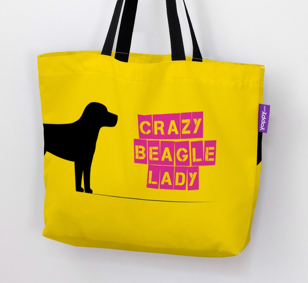 Crazy {breedShortName} Lady: Personalised Canvas Bag